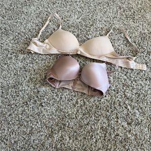 Bra Cream and Pink Bra Duo